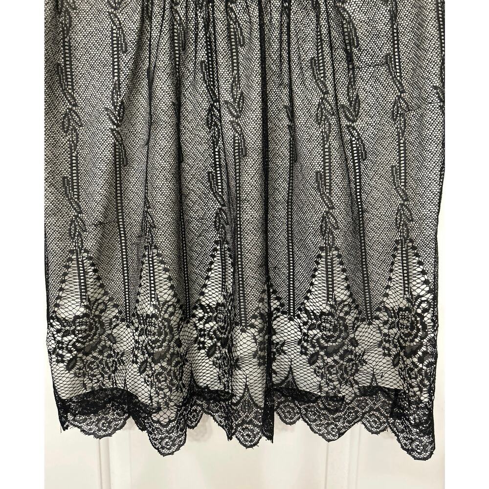 Lane Bryant Black Mesh Overlay Flutter Sleeve Lac… - image 4